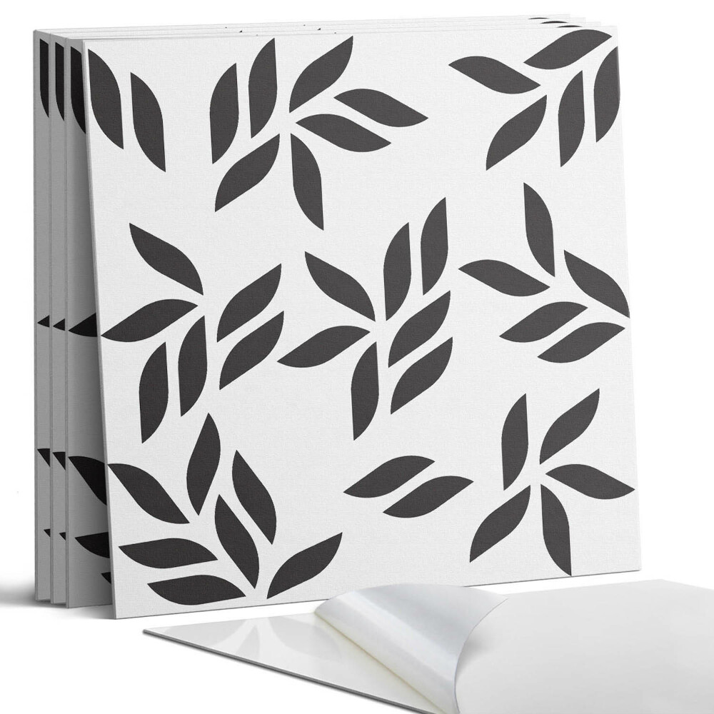 Falpanel négyzet Leveles minta a háttérben