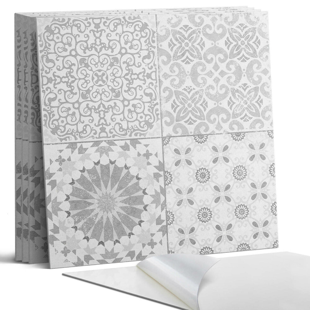 Öntapadó falburkolat négyzet Geometriai és virágminták