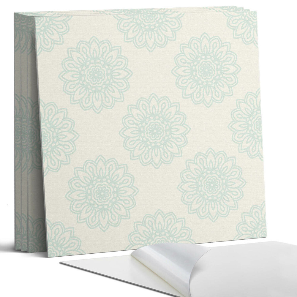 Falpanel négyzet Virágminta a háttérben