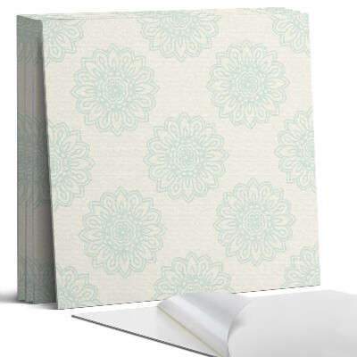 Falpanel négyzet Virágminta a háttérben