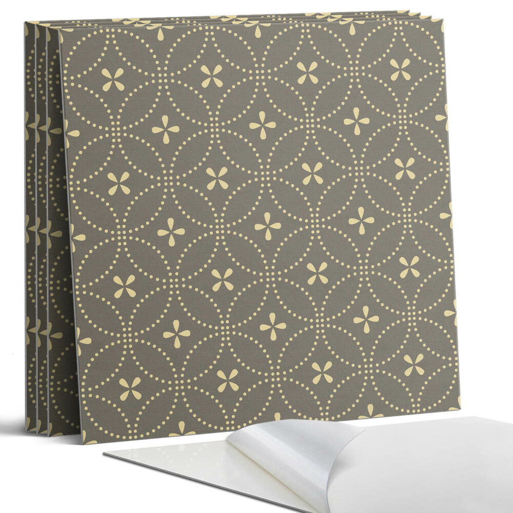 Öntapadó falburkolat négyzet Minta finom virágokkal