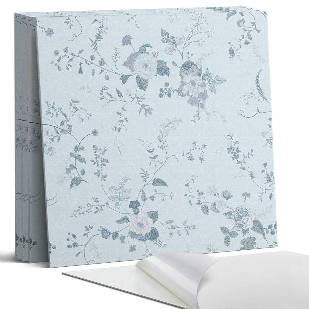 Pvc falburkolat négyzet Virágminta a háttérben