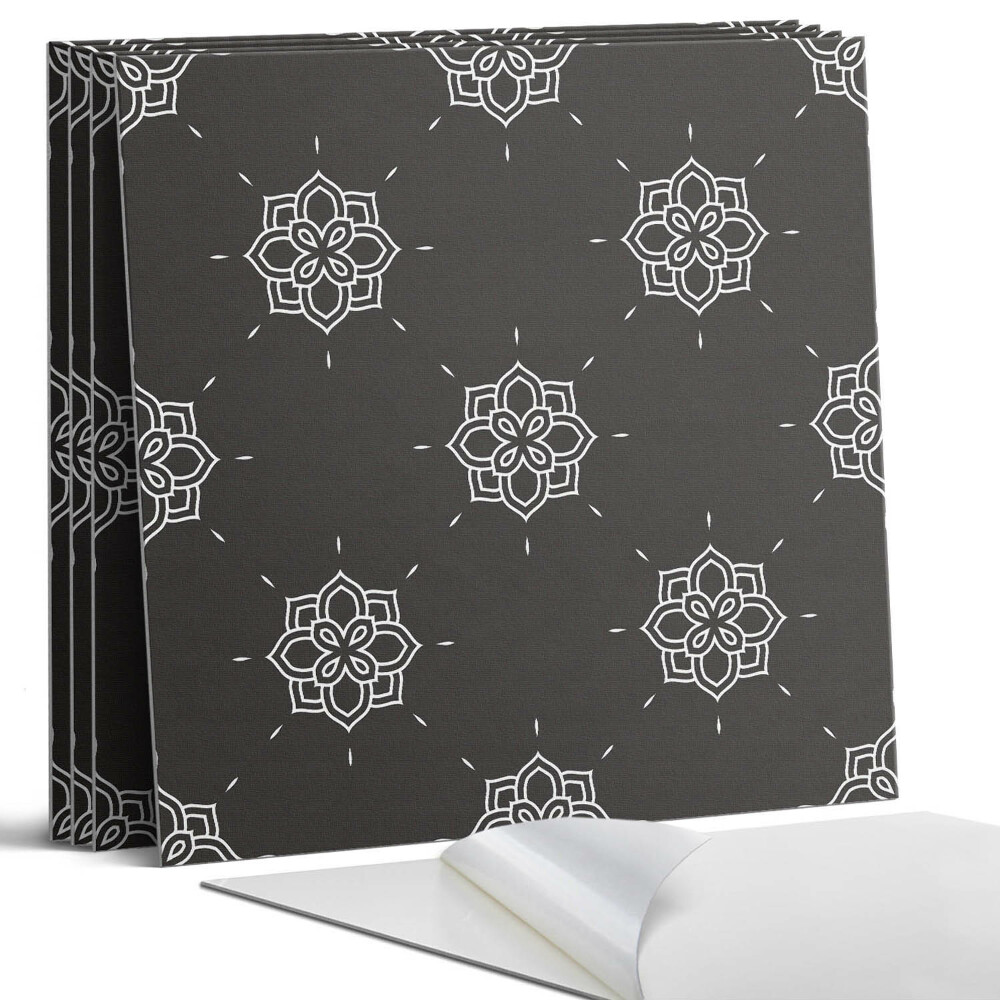 Pvc falburkolat négyzet Virágminta a háttérben