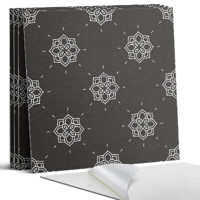 Pvc falburkolat négyzet Virágminta a háttérben