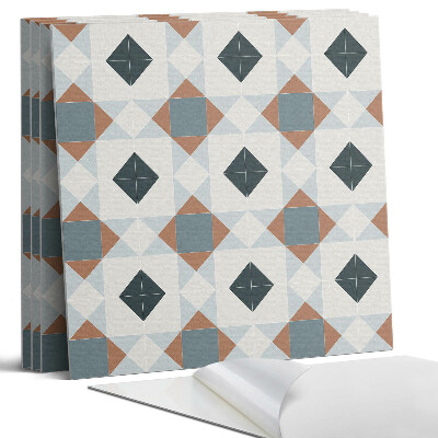 Öntapadó falburkolat négyzet Geometrikus csempeminta