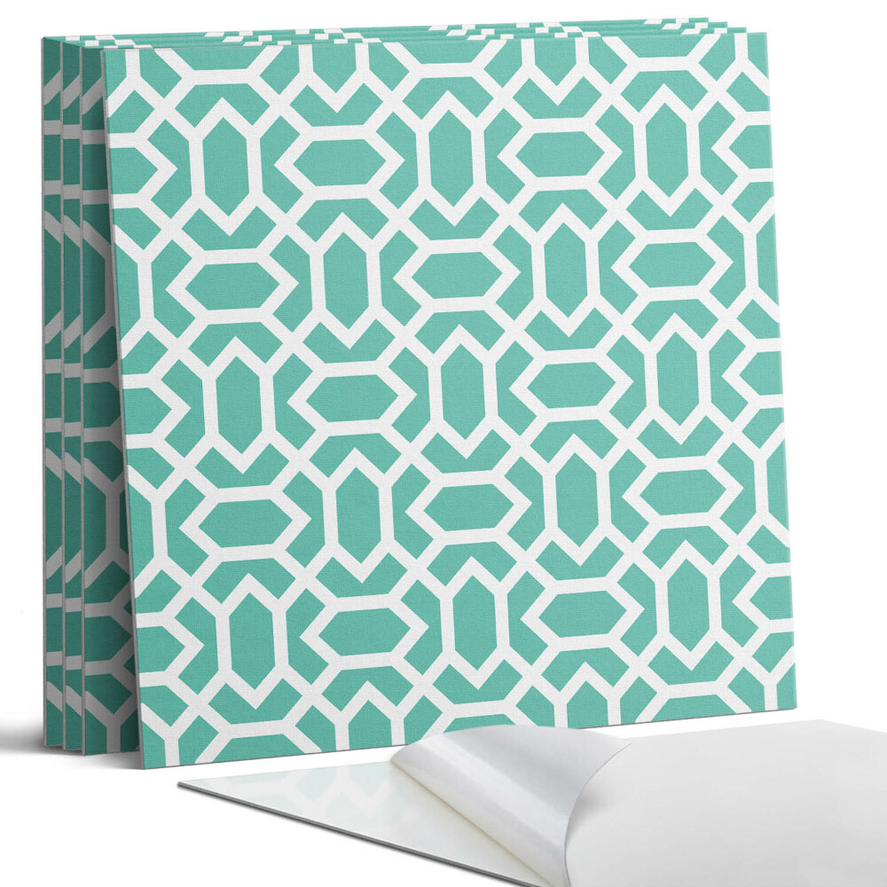 Öntapadó falburkolat négyzet Geometrikus minta formákkal