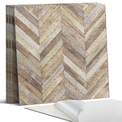 Öntapadó falburkolat négyzet Halszálkás minta deszkákból