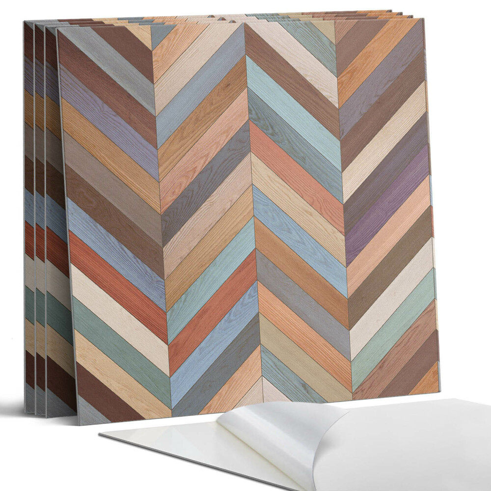 Öntapadó falburkolat négyzet Halszálkás fa minta