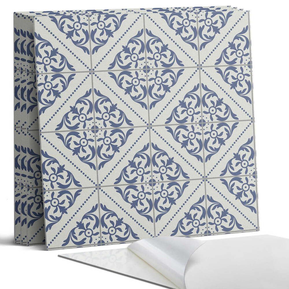 Öntapadó falburkolat négyzet Virágmotívumos minta