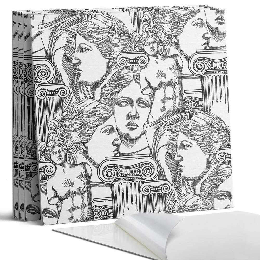 Öntapadó falburkolat négyzet Klasszikus faragványokkal díszített minta