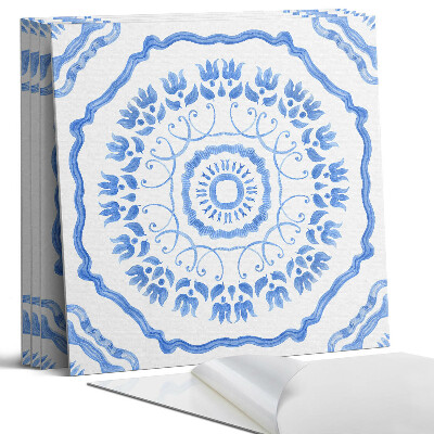 Öntapadó falburkolat négyzet Virágmotívum körben