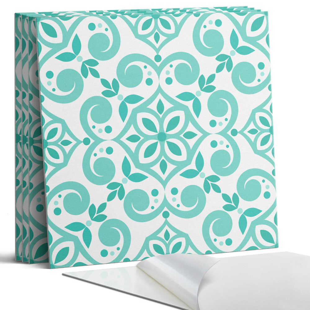 Öntapadó falburkolat négyzet Stílusos növényi minta