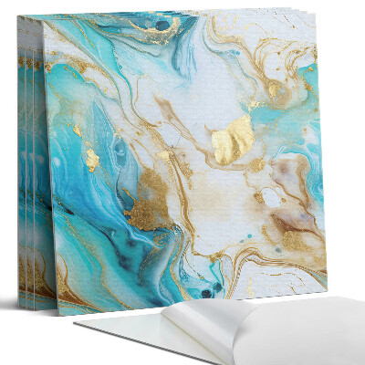 Öntapadó falburkolat négyzet Absztrakt hullámok és foltok