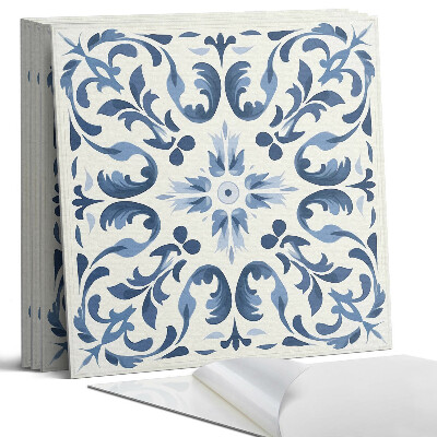 Falpanel négyzet Virágmintás csempéken