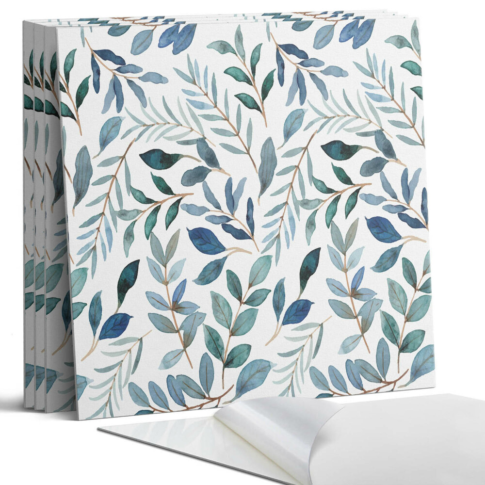 Falpanel négyzet Levélminta a háttérben