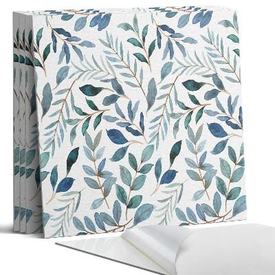 Falpanel négyzet Levélminta a háttérben