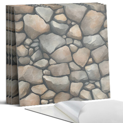 Pvc falburkolat négyzet Kövek mintázata a háttérben