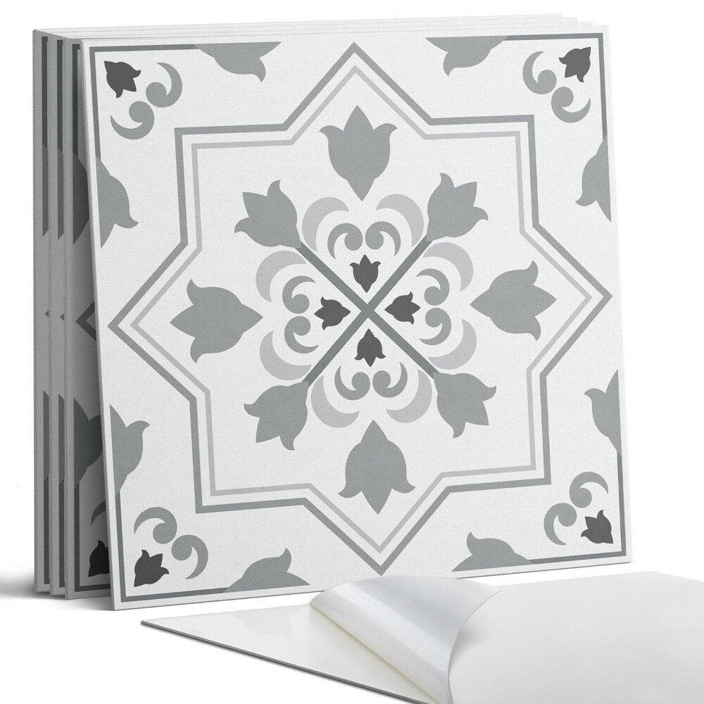 Öntapadó falburkolat négyzet Virágmotívumos minta