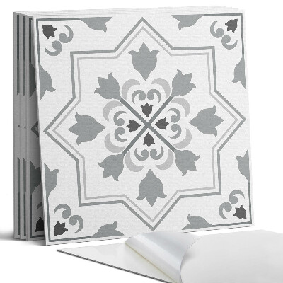 Öntapadó falburkolat négyzet Virágmotívumos minta