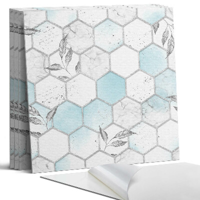 Pvc falburkolat négyzet Hatszögletű minta levelekkel