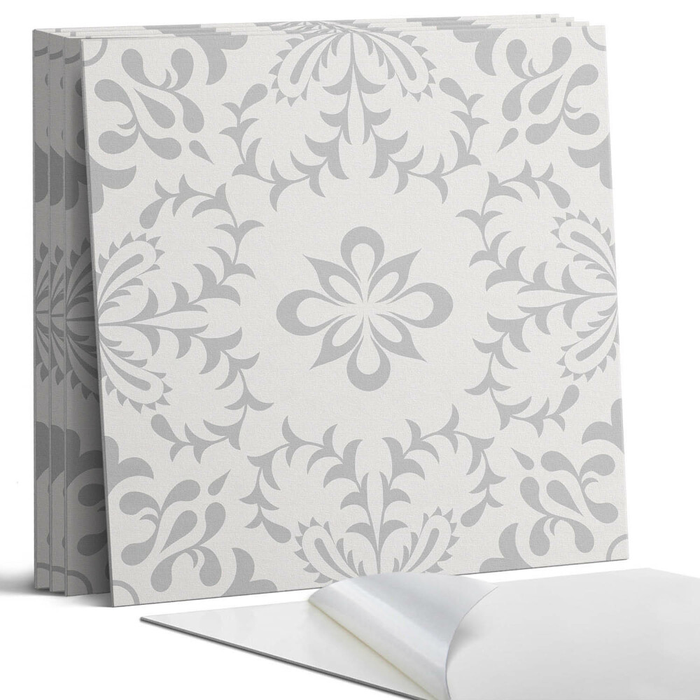 Falpanel négyzet Virágminta részletekkel