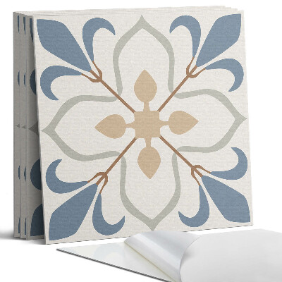 Öntapadó falburkolat négyzet Virágminta levelekkel