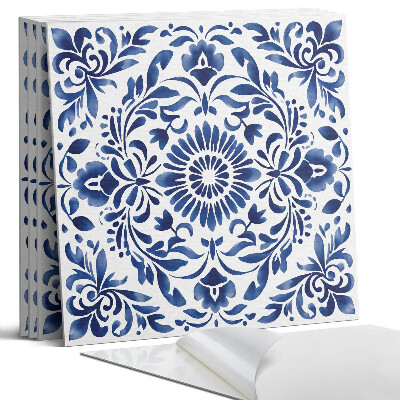 Öntapadó falburkolat négyzet Virágminta díszekkel