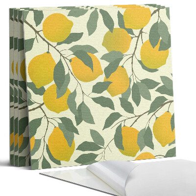 Pvc falburkolat négyzet Citromos botanikai minta