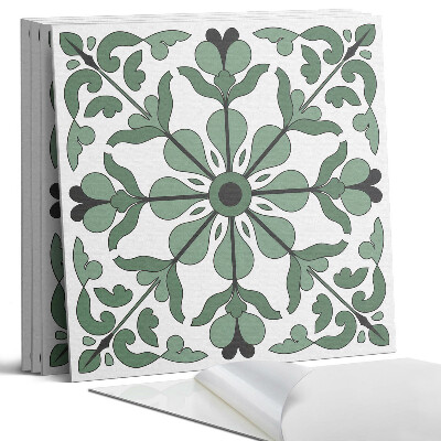 Falpanel négyzet Szimmetrikus növényi minta