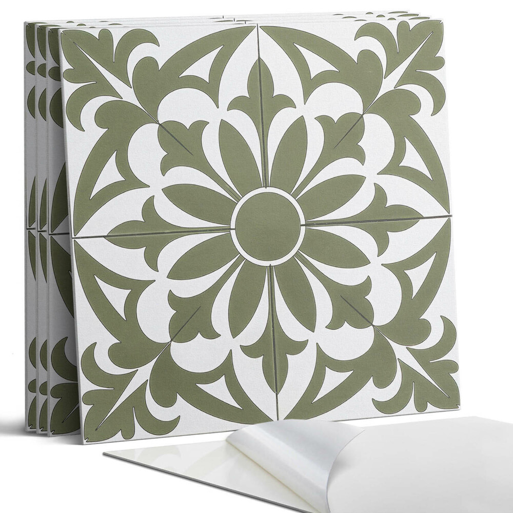 Pvc falburkolat négyzet Virágminta levelekkel