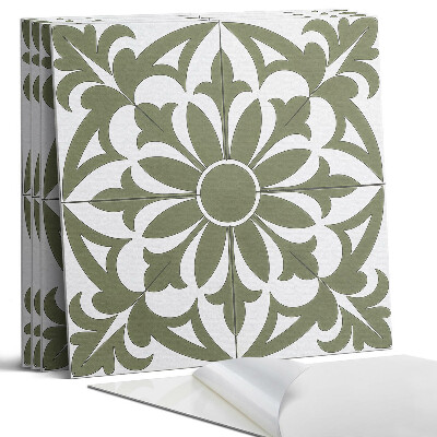 Pvc falburkolat négyzet Virágminta levelekkel