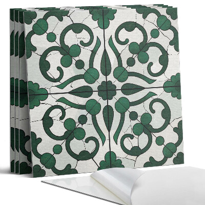 Öntapadó falburkolat négyzet Növényi minta díszekkel