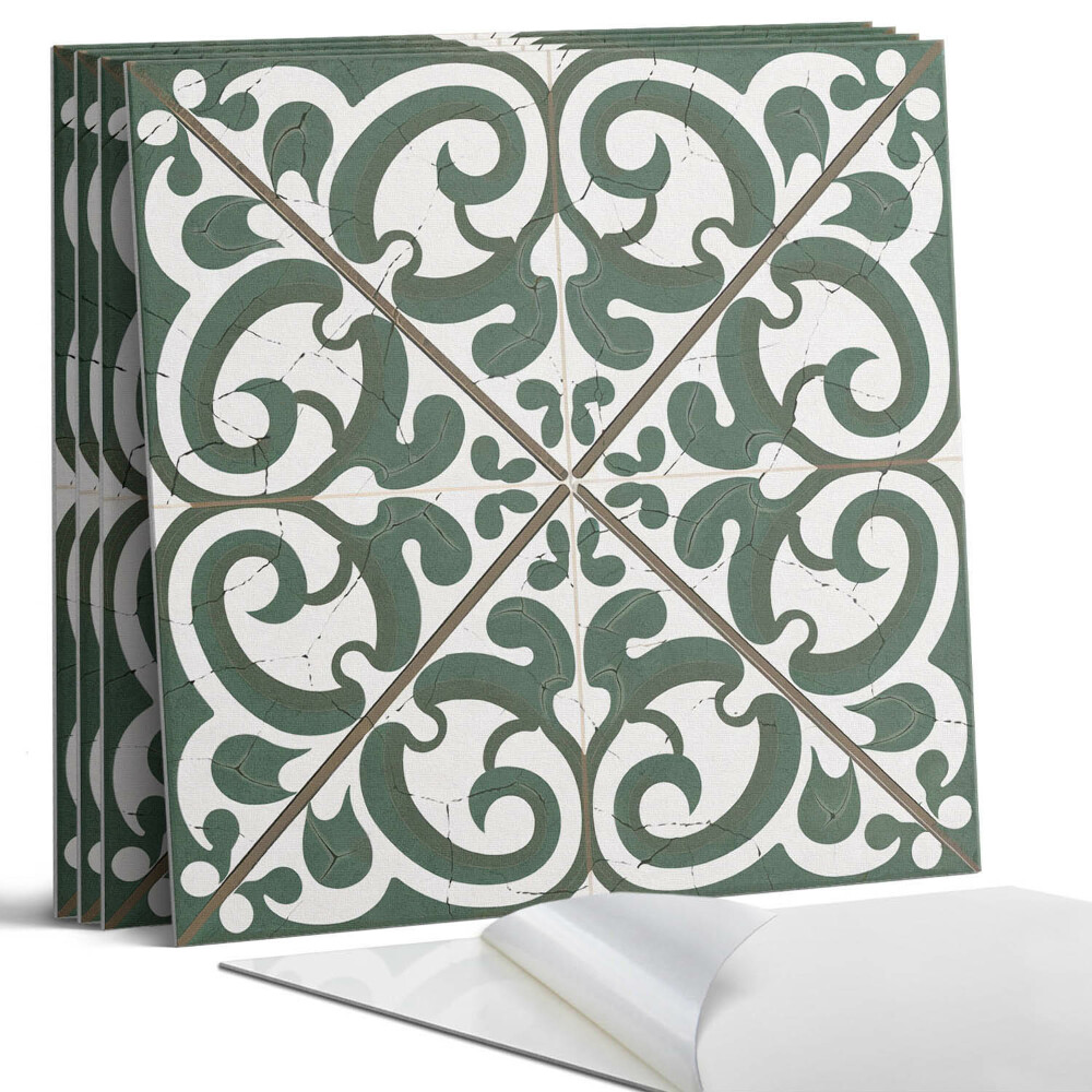 Falpanel négyzet Növényi motívumokkal díszített minta