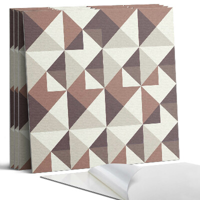 Öntapadó falburkolat négyzet Geometrikus minta háromszögekkel