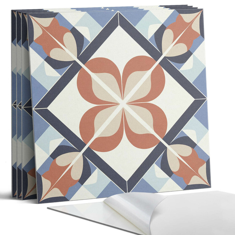 Pvc falburkolat négyzet Szimmetrikus virágmintás