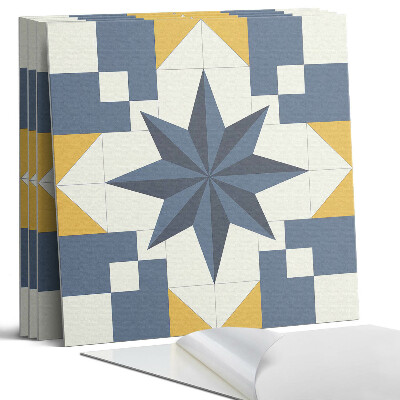 Öntapadó falburkolat négyzet Geometrikus csillagminta