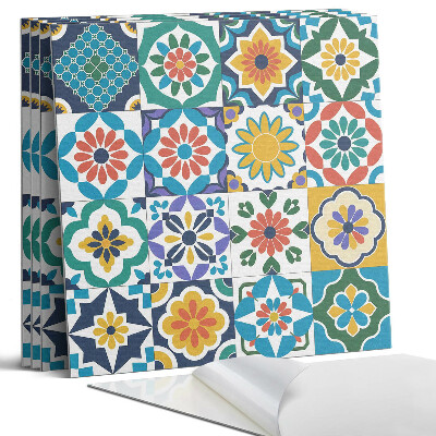 Öntapadó falburkolat négyzet Virág- és geometriai minták