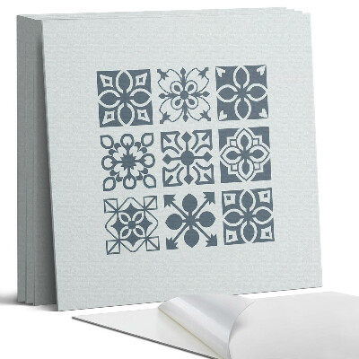 Öntapadó falburkolat négyzet Geometriai minták négyzetekben