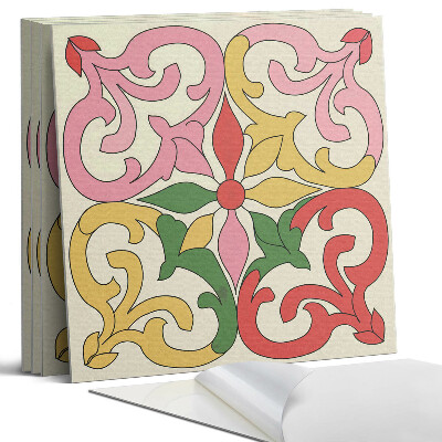 Pvc falburkolat négyzet Virágminta díszekkel