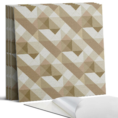 Öntapadó falburkolat négyzet Geometria földszínekben