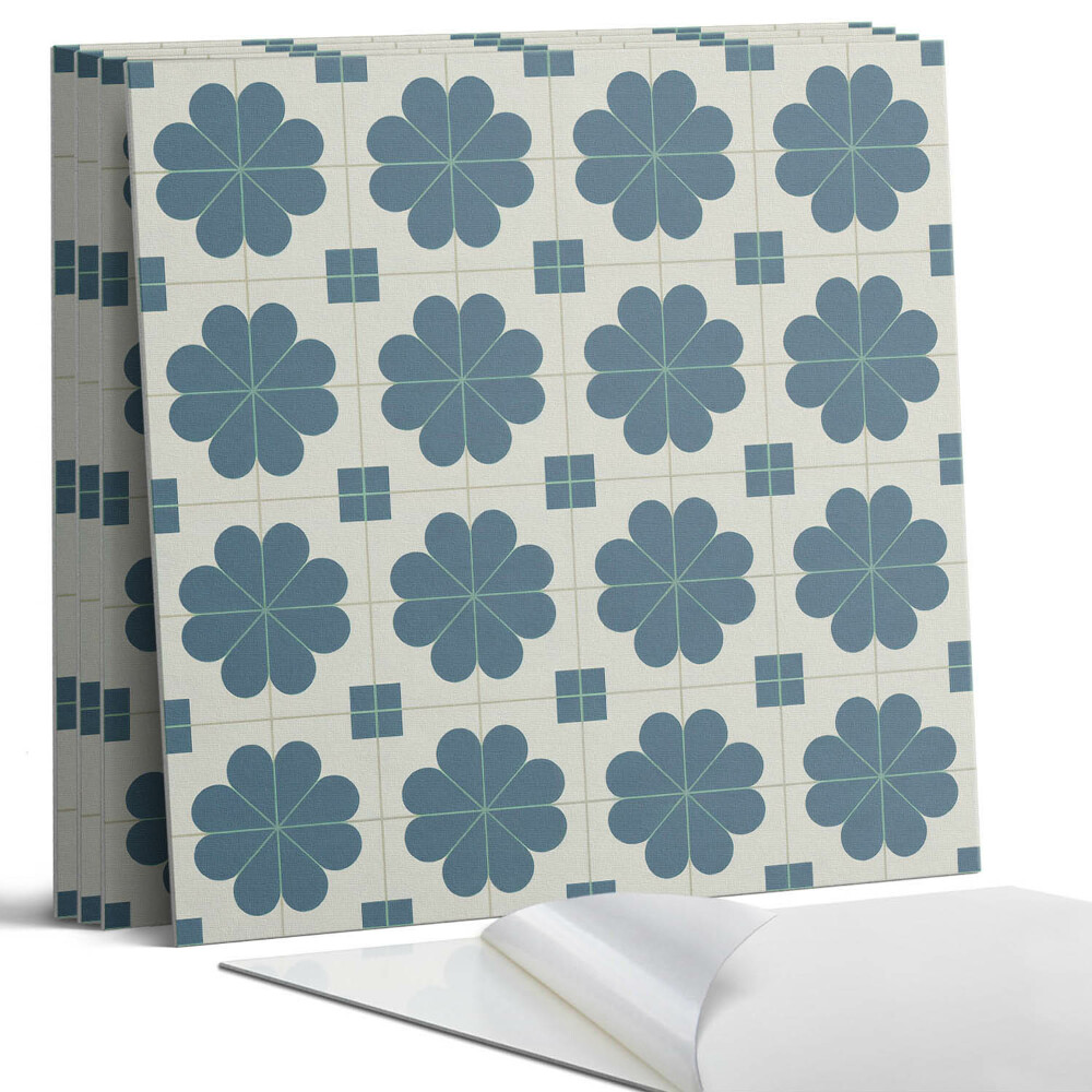 Pvc falburkolat négyzet Virágos kockás minta