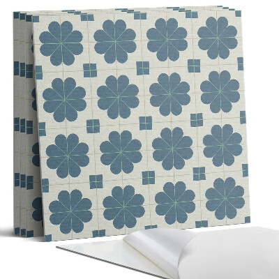 Pvc falburkolat négyzet Virágos kockás minta