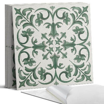 Öntapadó falburkolat négyzet Növényi minta virágmotívummal