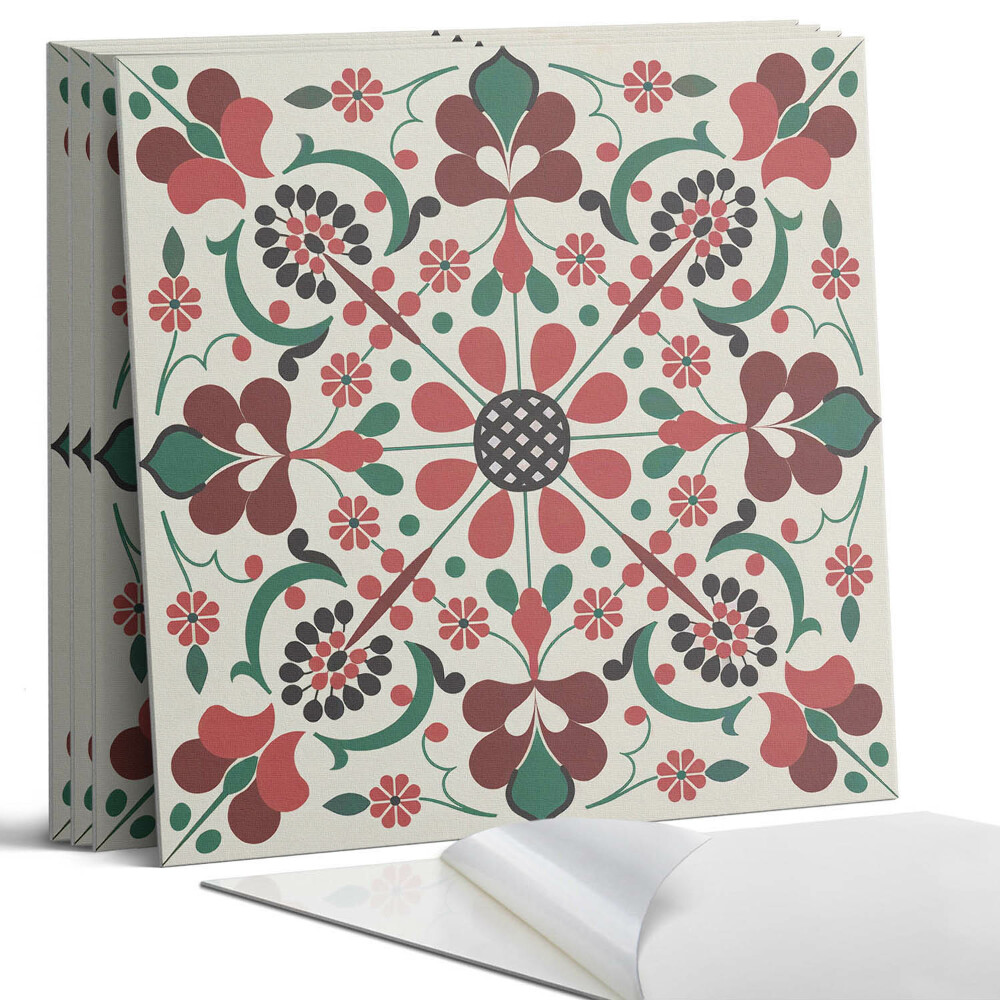 Pvc falburkolat négyzet Virágminta szimmetriával