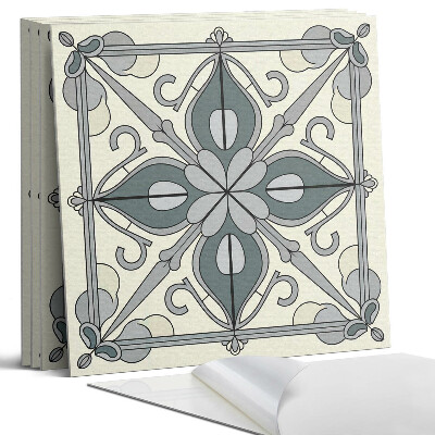 Öntapadó falburkolat négyzet Virágminta díszekkel