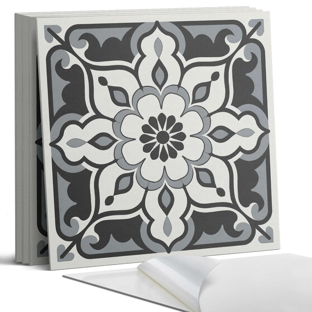 Falpanel négyzet Virágminta díszekkel