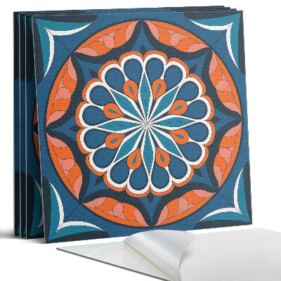 Pvc falburkolat négyzet Mandala minta levelekkel