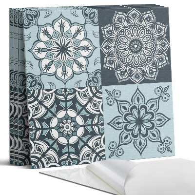 Falpanel négyzet Mandala minták rácsban