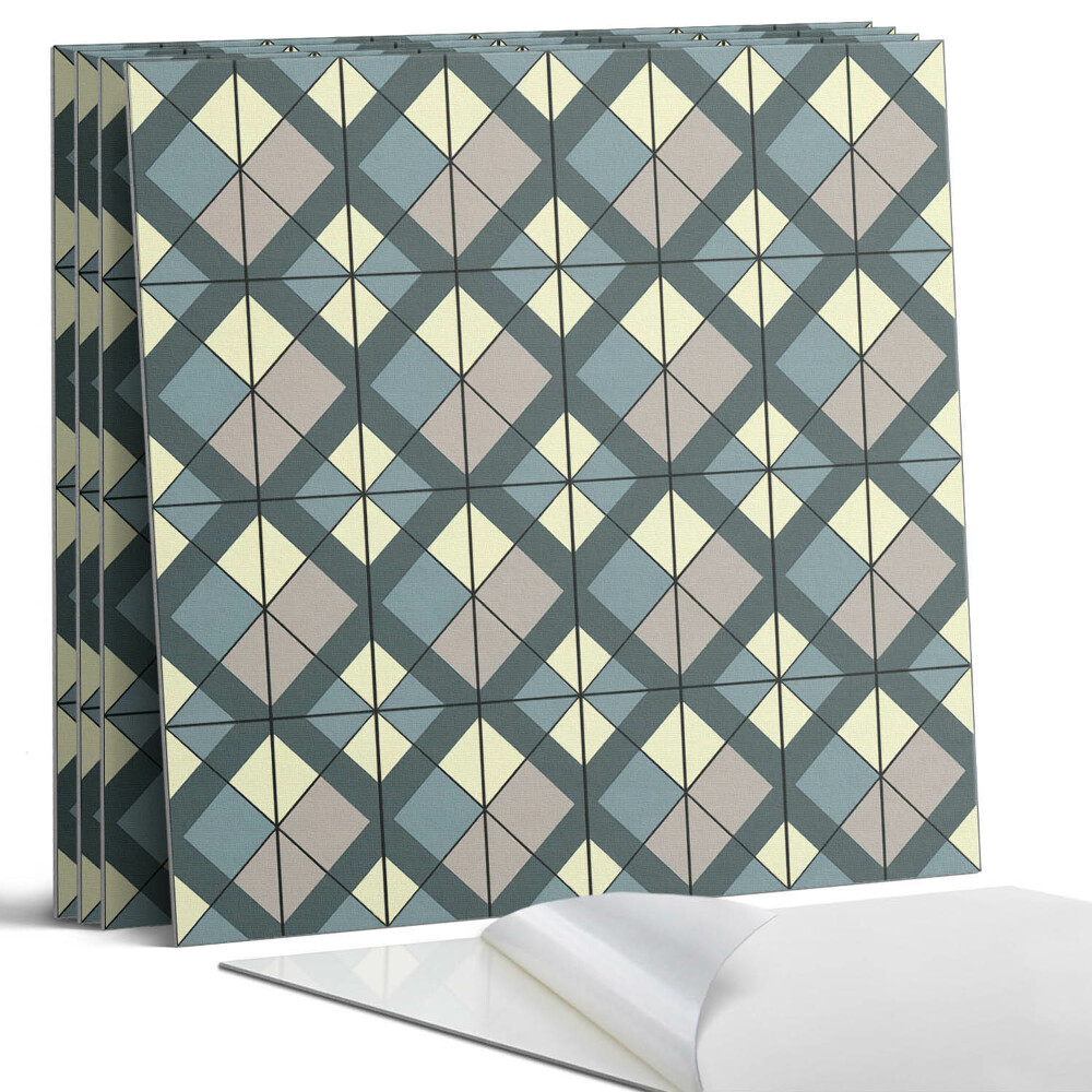 Falpanel négyzet Geometrikus kockás minta