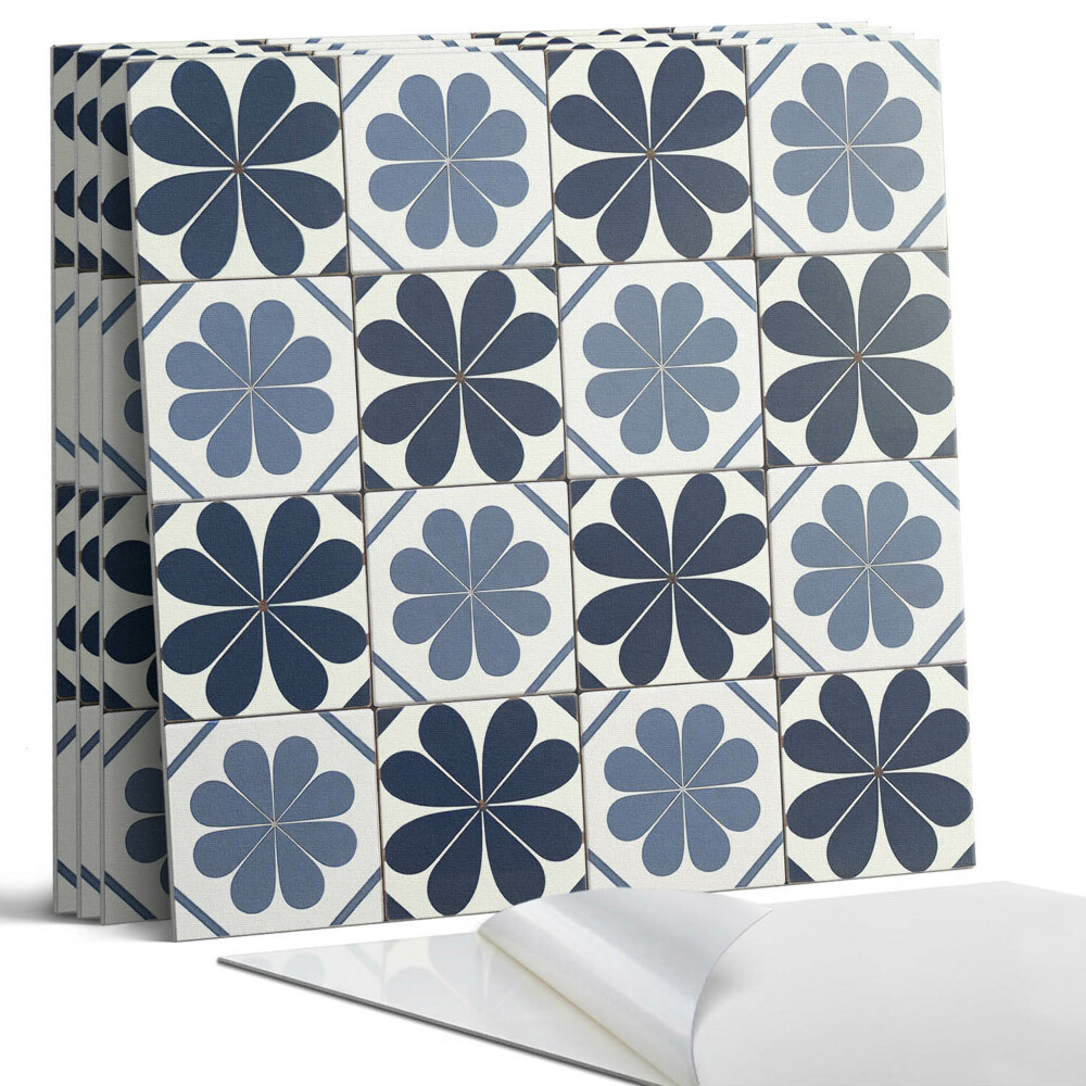 Falpanel négyzet Virágmintás csempéken